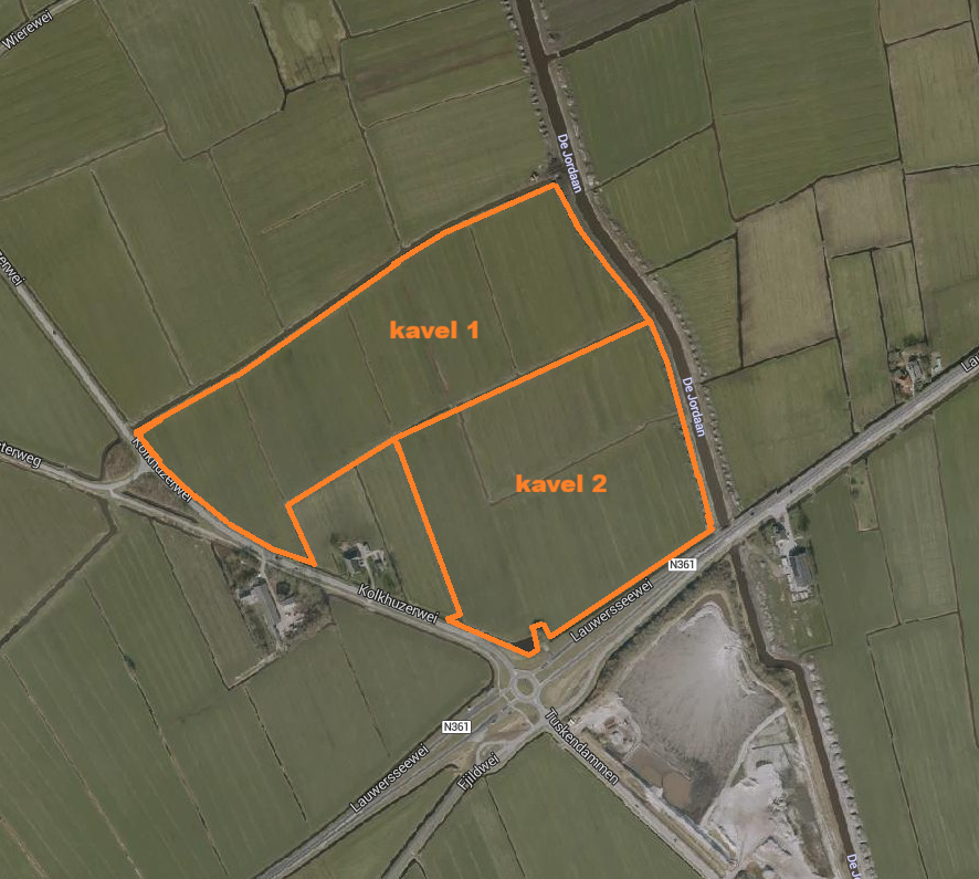 Maps Oranje Lijn Burdaard Verdeeld In 2 Kavels