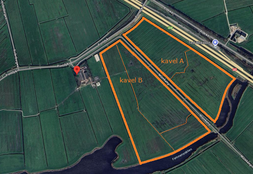 Luchtfoto Met Oranje Lijn 2 Kavels