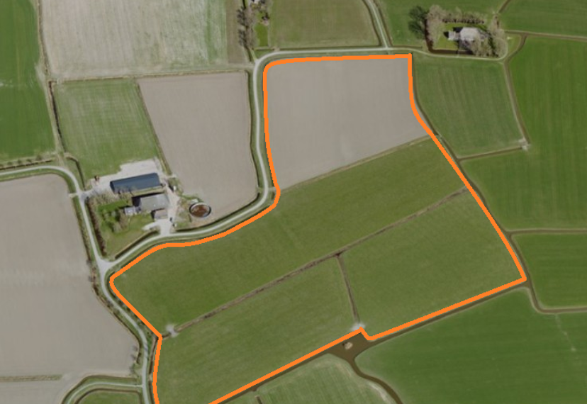 Luchtfoto 2 Agrimeter Met Oranje Lijn
