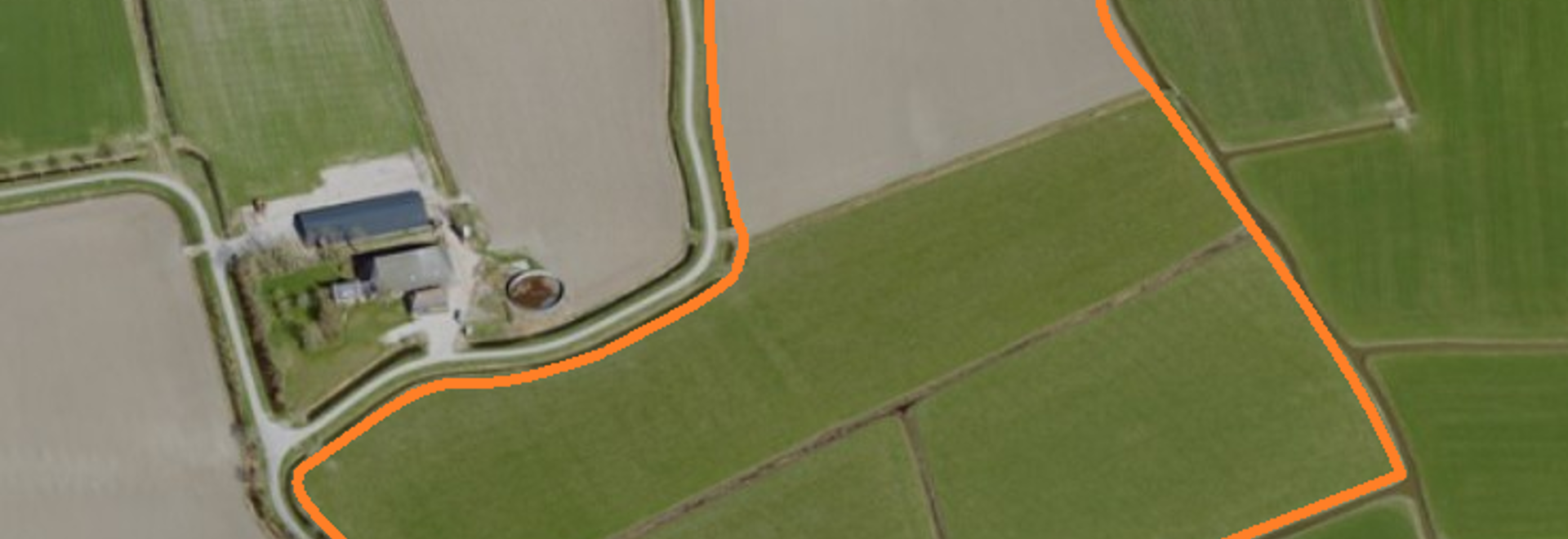 Luchtfoto 2 Agrimeter Met Oranje Lijn