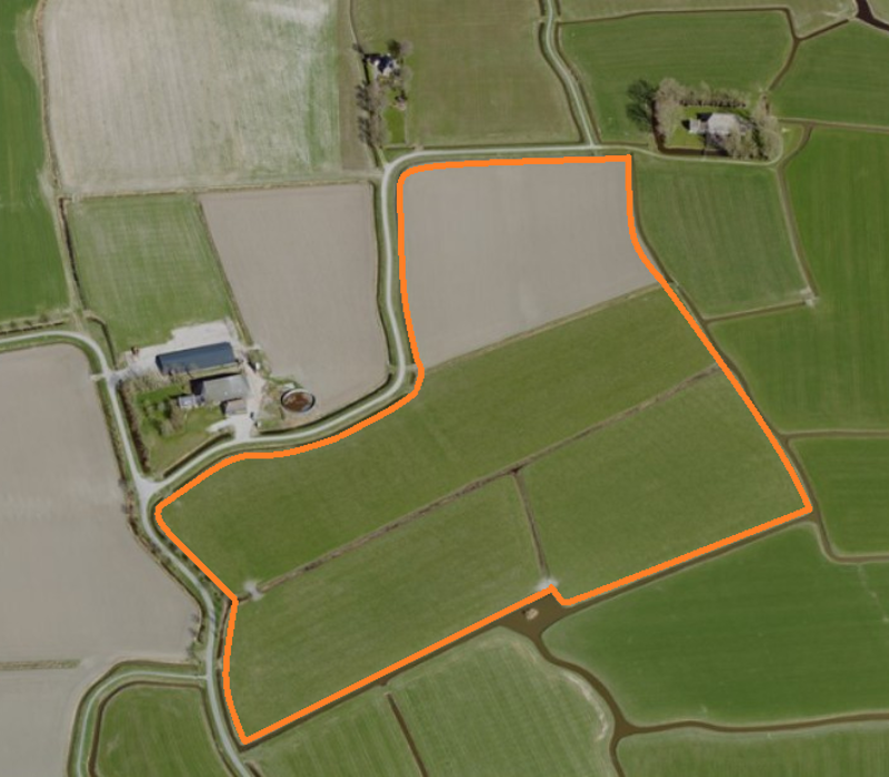 Luchtfoto 2 Agrimeter Met Oranje Lijn