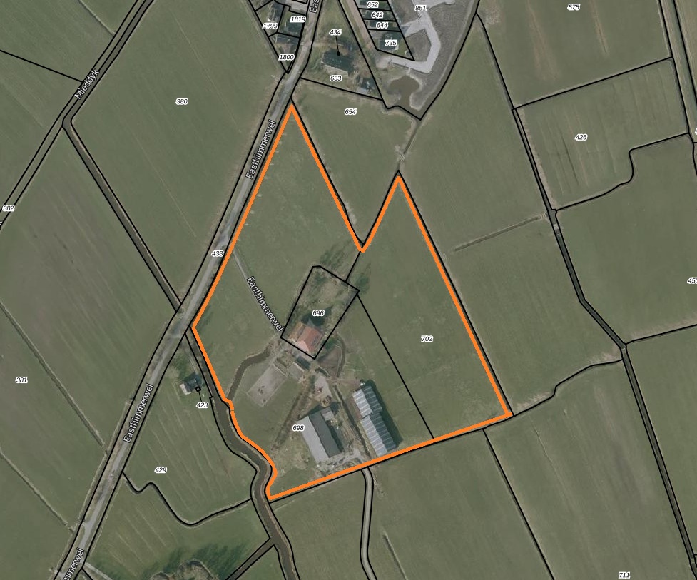 Kadastrale Kaart Oranje Lijn